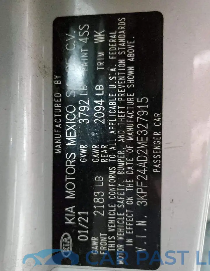 3KPF24AD2ME327915# 13