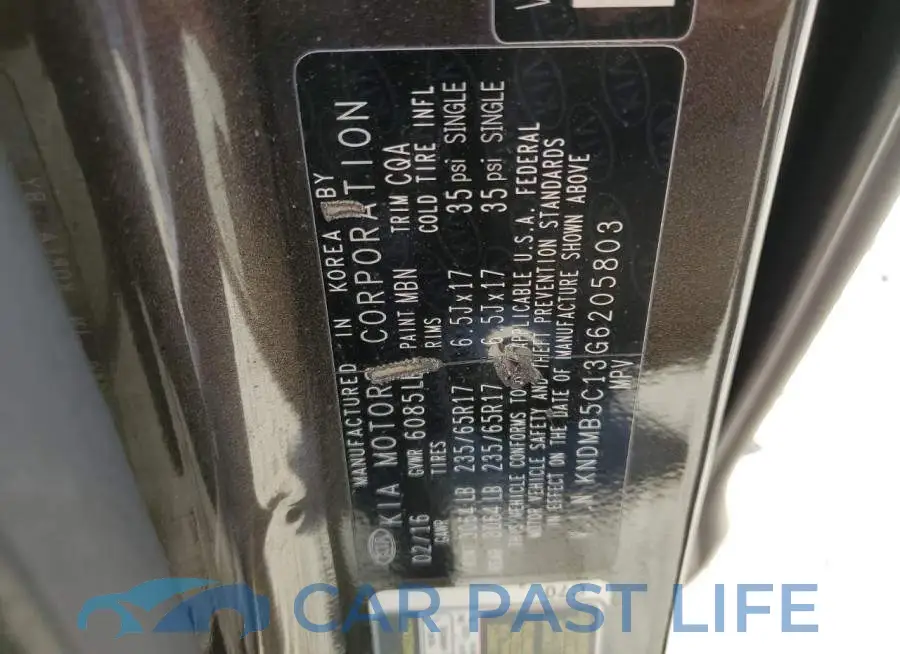 KNDMB5C13G6205803# 13