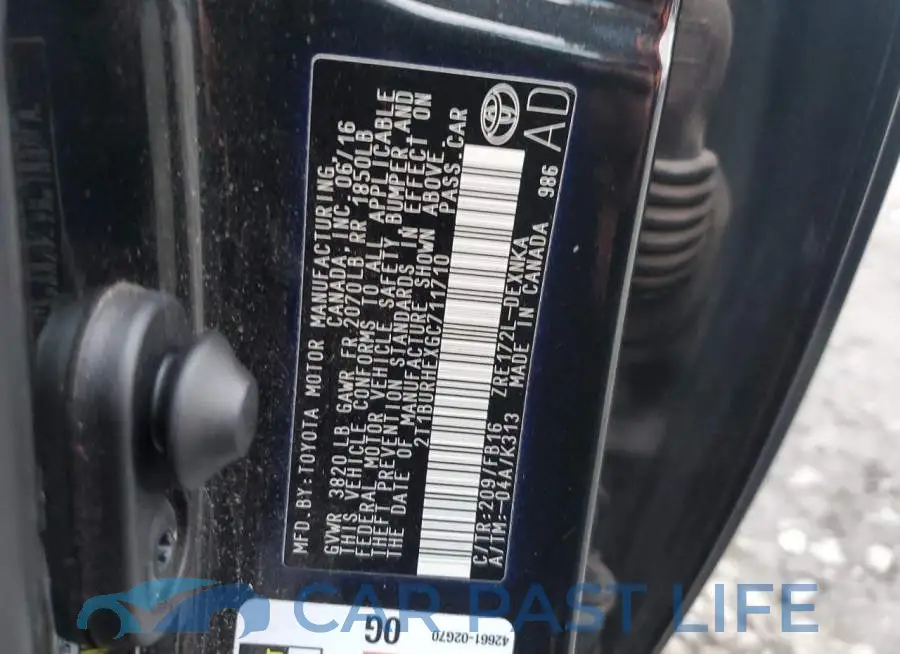 2T1BURHEXGC711710# 12