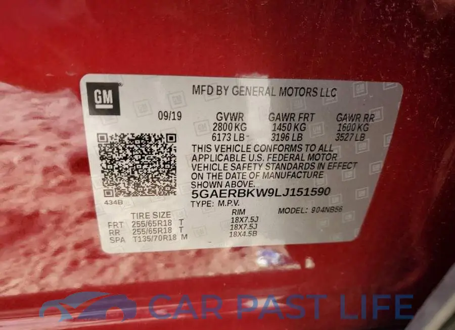 5GAERBKW9LJ151590# 14