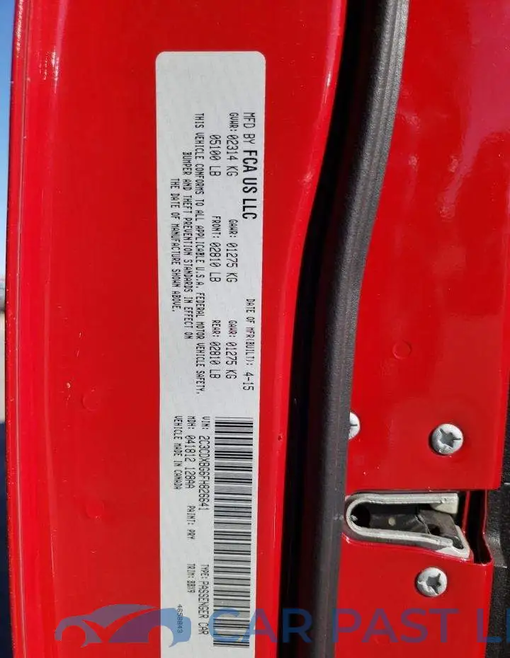2C3CDXBG6FH826641# 12
