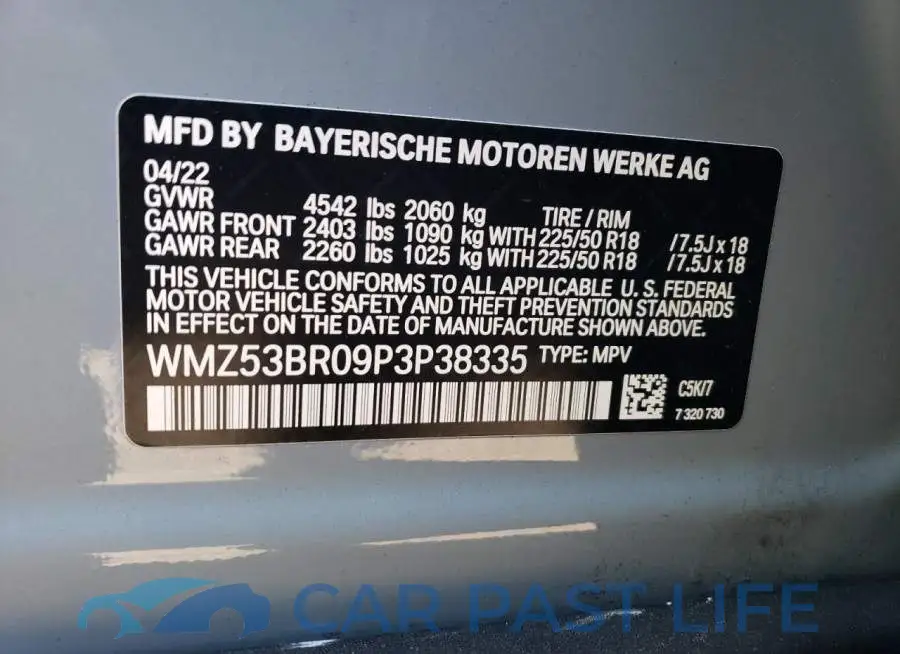WMZ53BR09P3P38335# 13