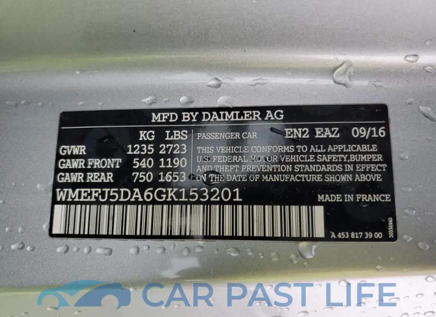WMEFJ5DA6GK153201# 12