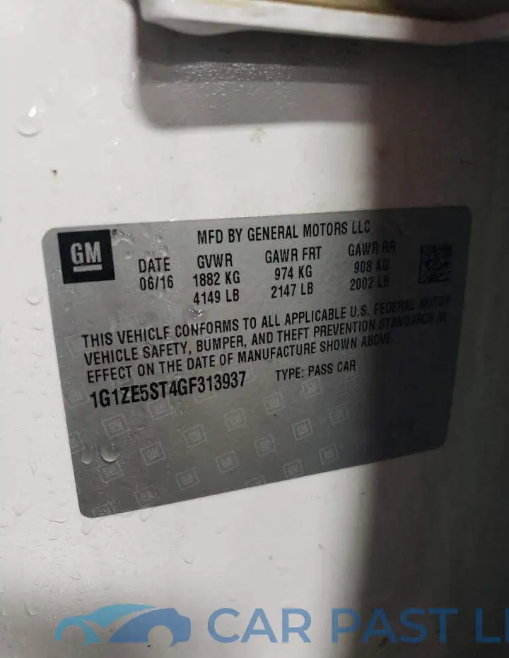 1G1ZE5ST4GF313937# 13