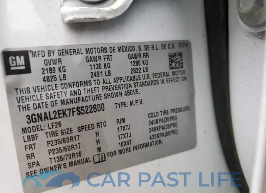 3GNAL2EK7FS522800# 12