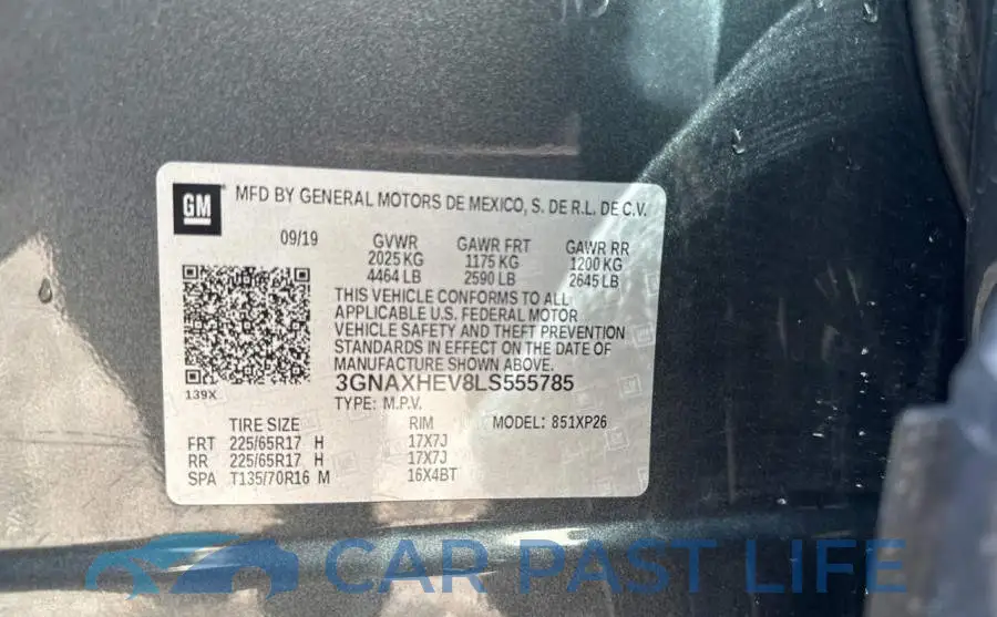 3GNAXHEV8LS555785# 10