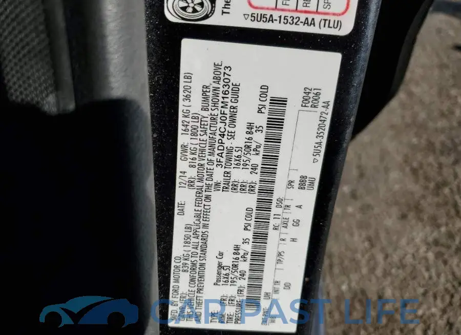 3FADP4CJ0FM163073# 12