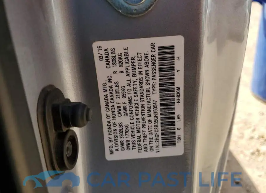 2HGFC3B35GH350547# 13