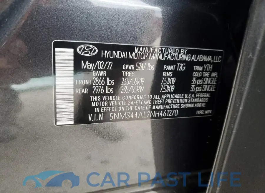 5NMS44AL2NH461270# 13