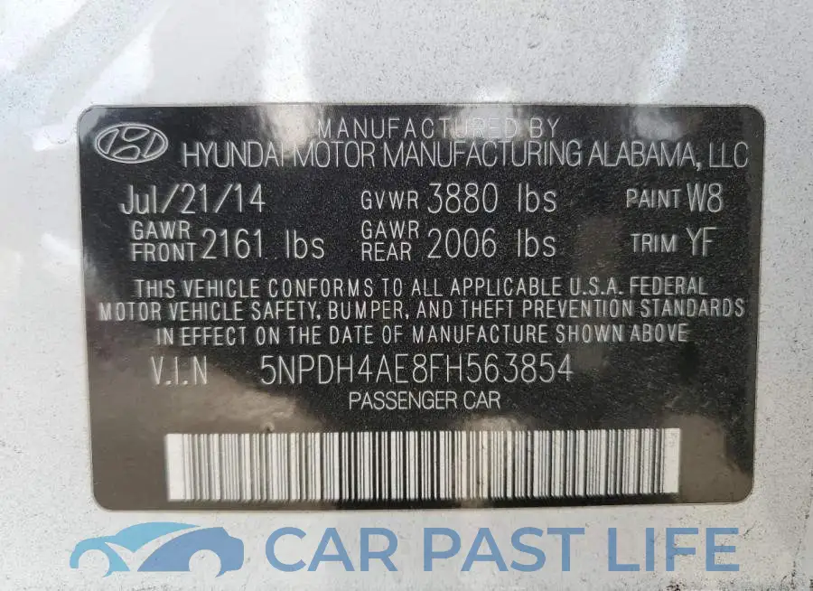 5NPDH4AE8FH563854# 13
