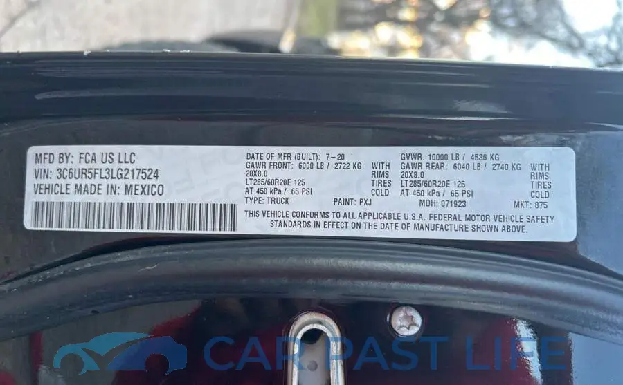 3C6UR5FL3LG217524# 10