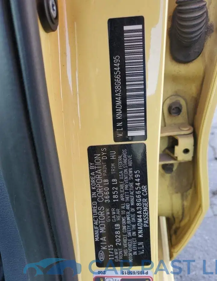KNADM4A38G6654495# 12