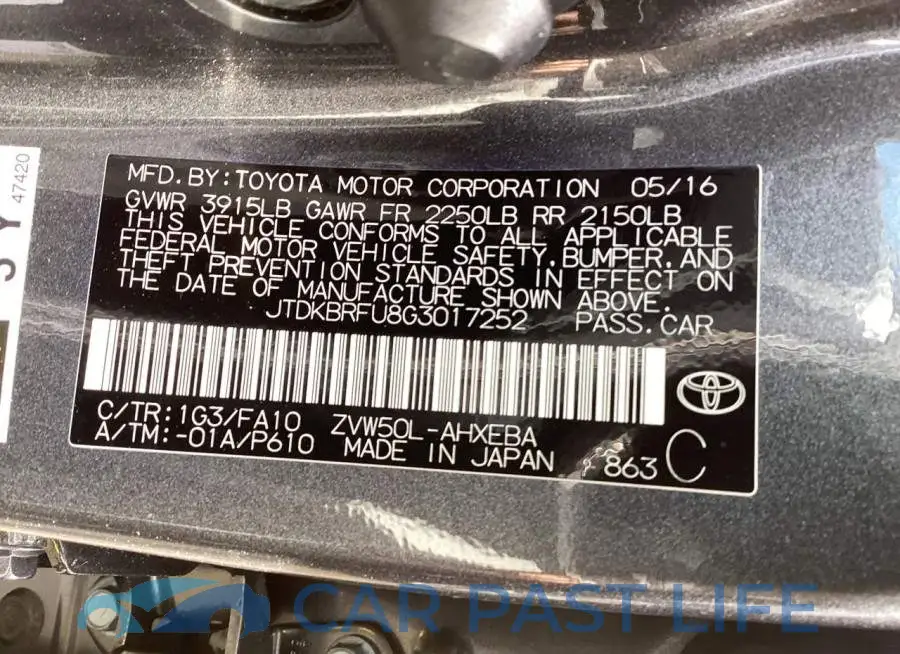 JTDKBRFU8G3017252# 10
