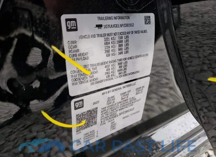1GTUUGEL5PZ281512# 13