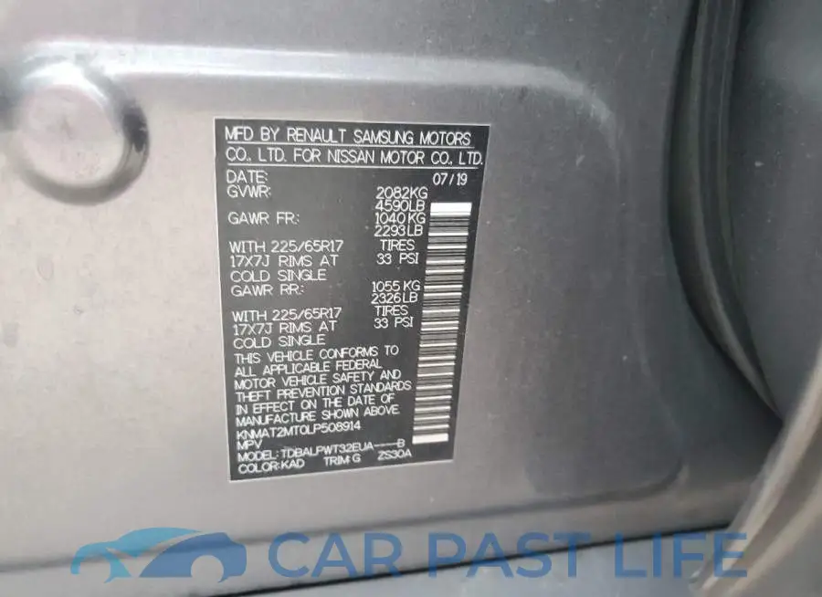 KNMAT2MT0LP508914# 12
