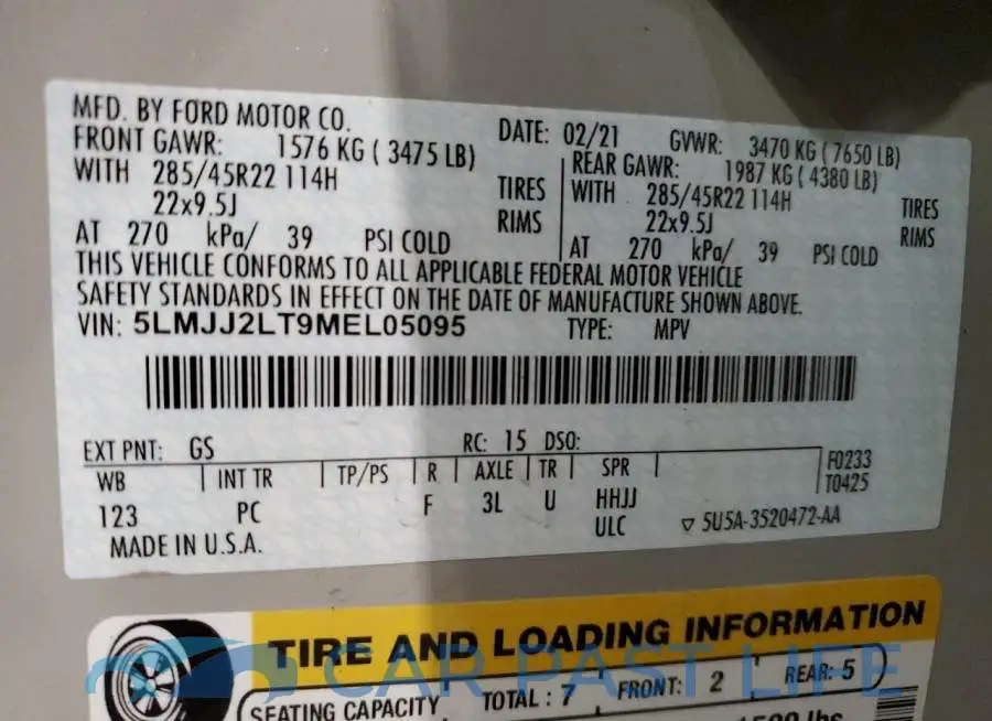 5LMJJ2LT9MEL05095# 13