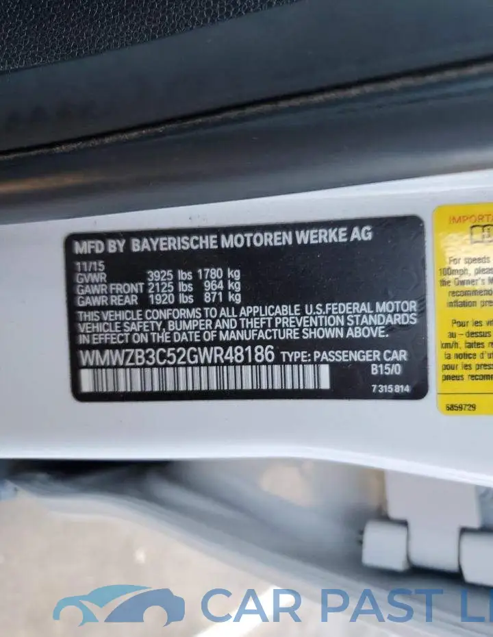 WMWZB3C52GWR48186# 12