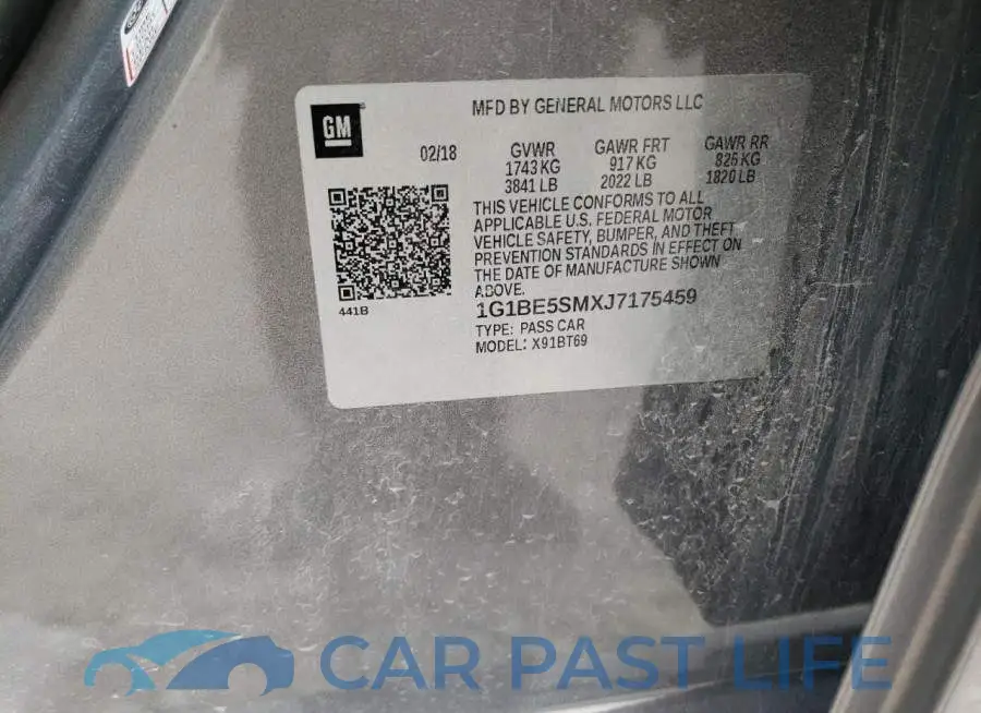 1G1BE5SMXJ7175459# 12