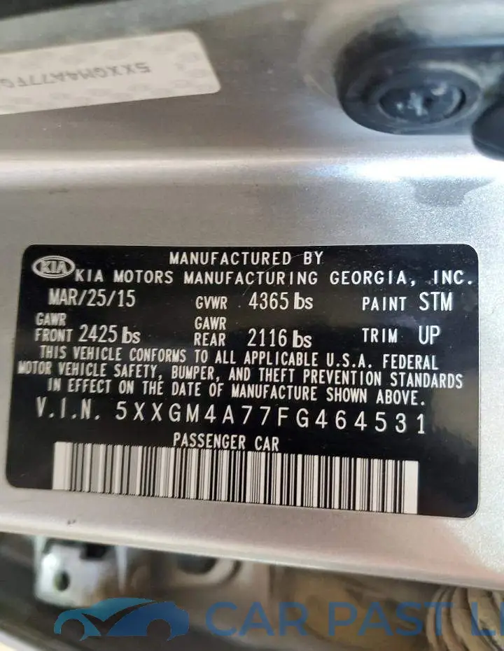 5XXGM4A77FG464531# 12