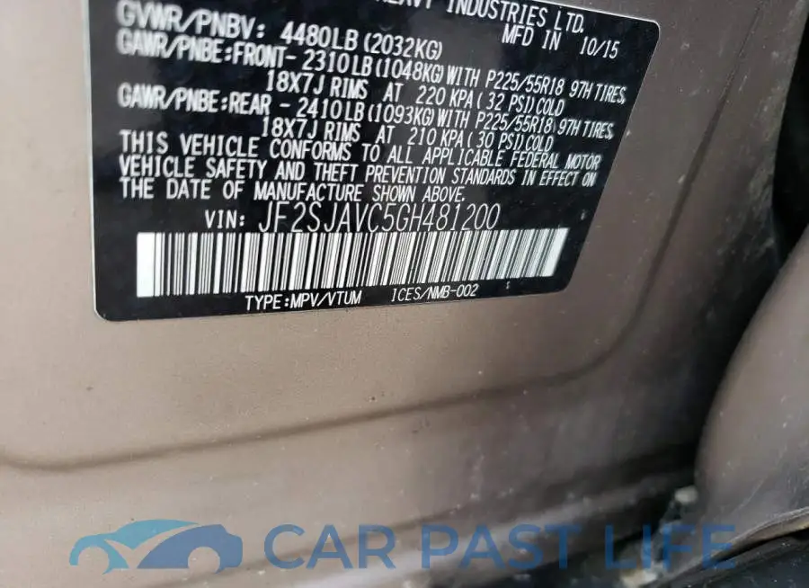 JF2SJAVC5GH481200# 13