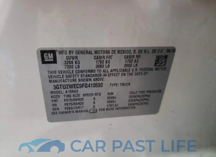 3GTU2WEC9FG410690# 12