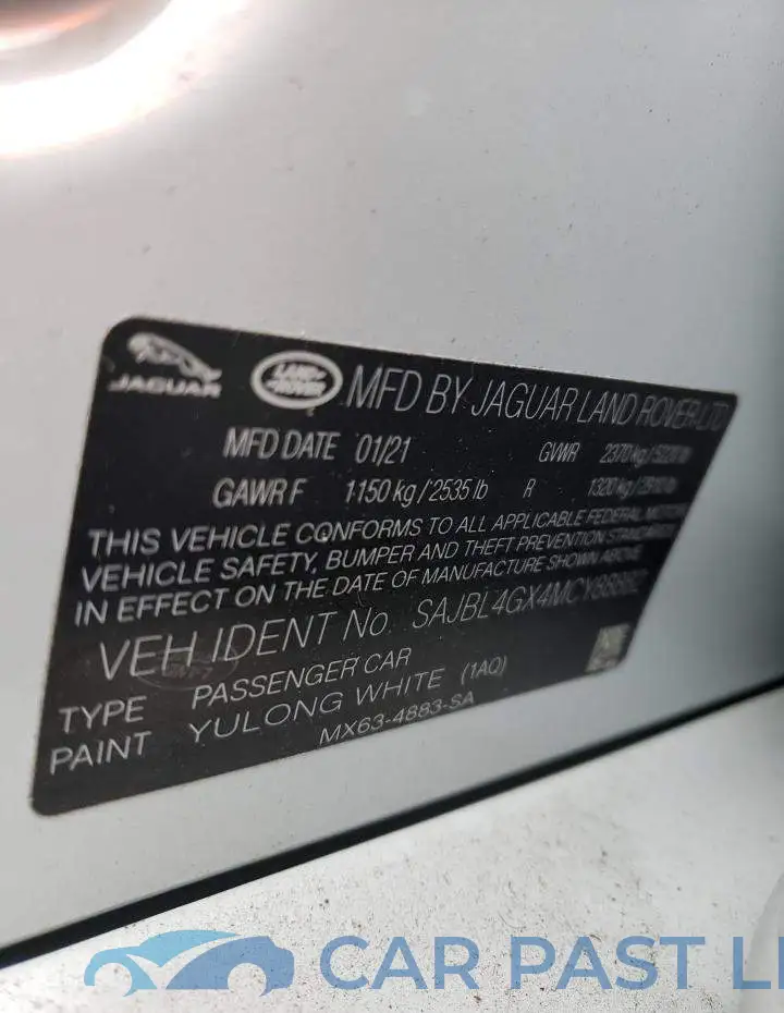 SAJBL4GX4MCY88882# 12