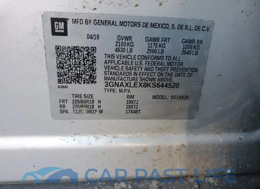 3GNAXLEX8KS644520# 13