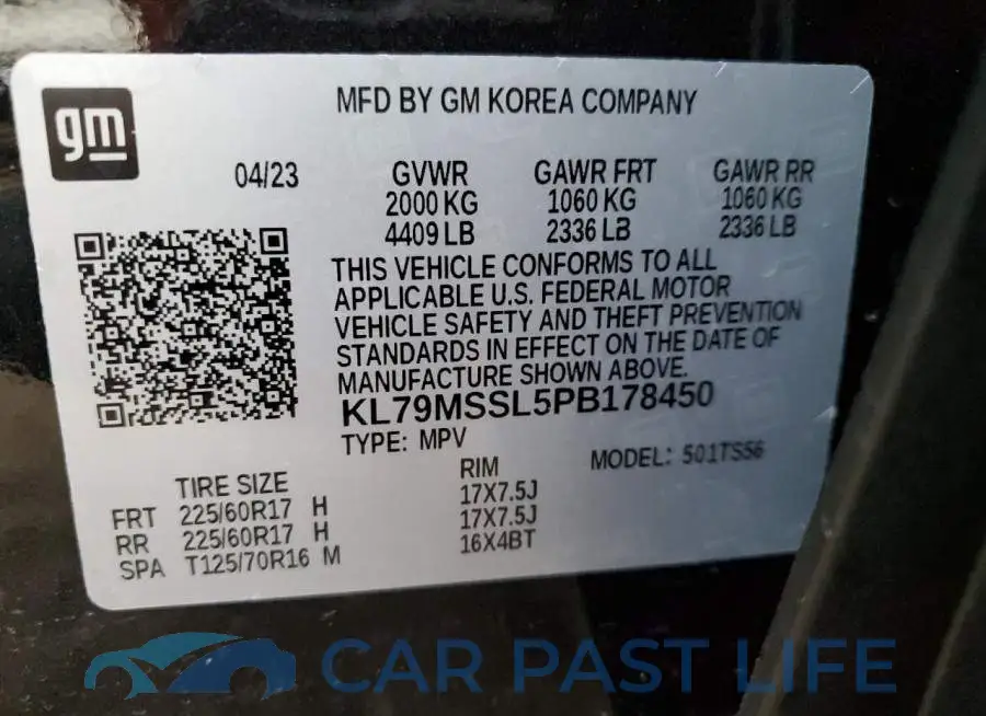 KL79MSSL5PB178450# 13