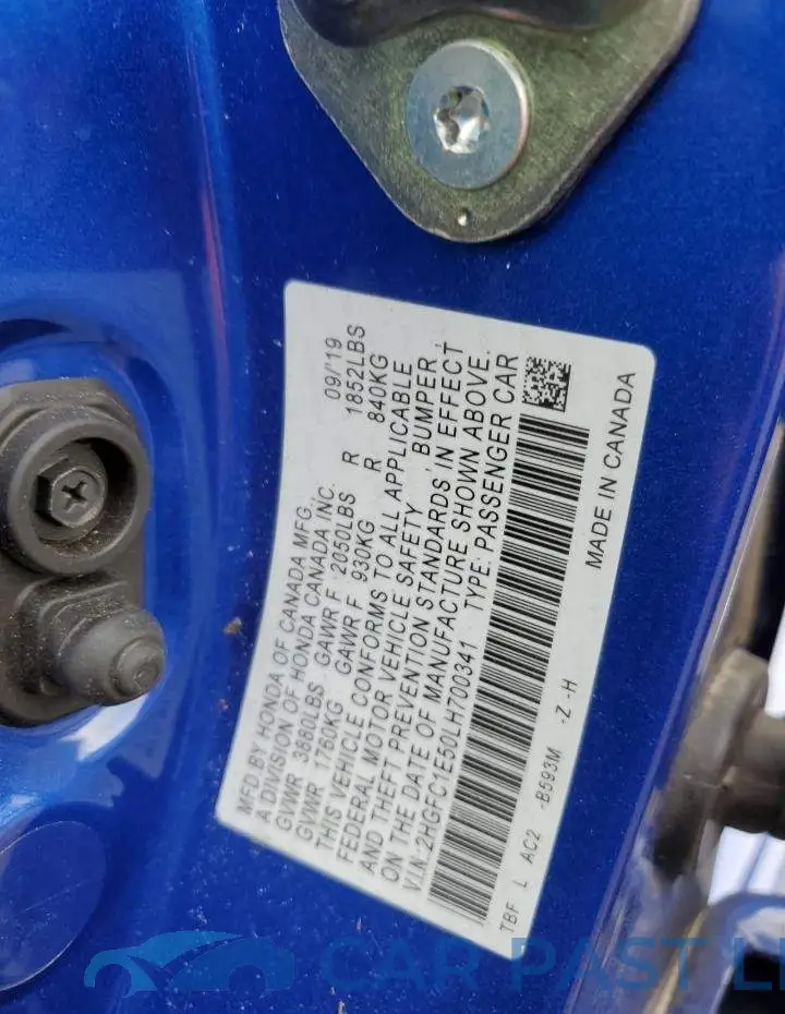 2HGFC1E50LH700341# 12