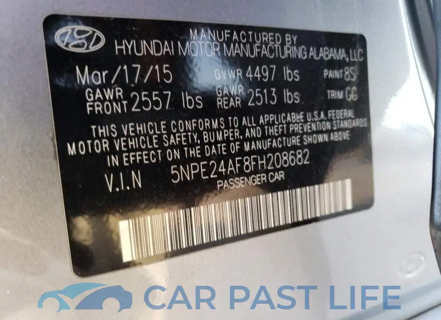 5NPE24AF8FH208682# 12
