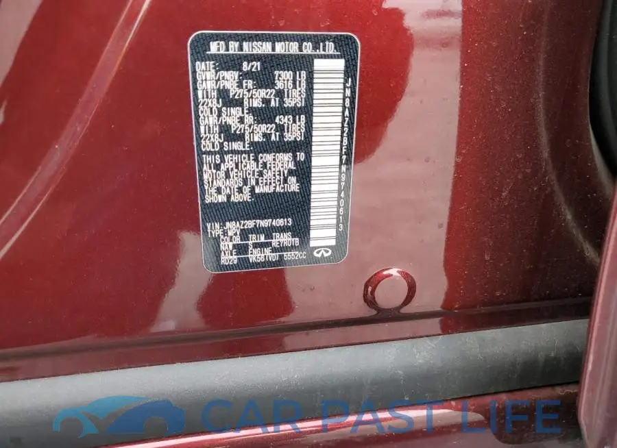 JN8AZ2BF7N9740613# 13