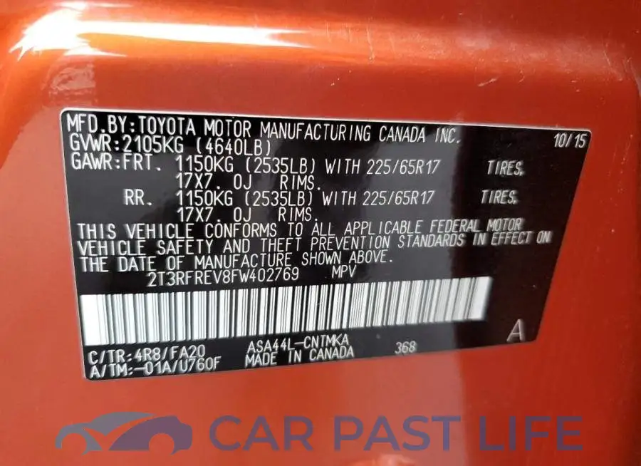2T3RFREV8FW402769# 12