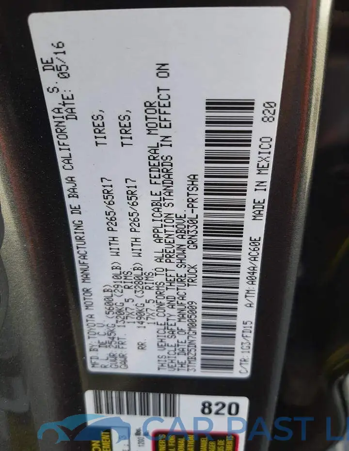 3TMBZ5DN7GM005009# 12