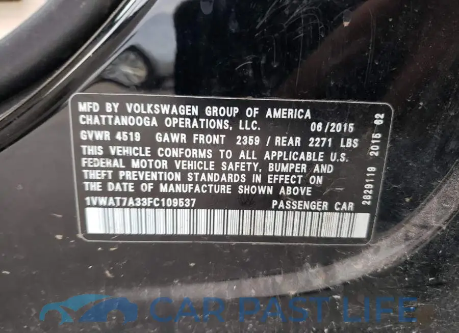 1VWAT7A33FC109537# 12