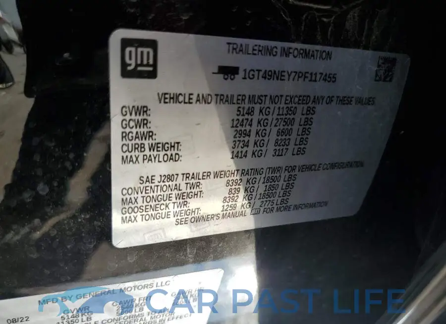 1GT49NEY7PF117455# 12