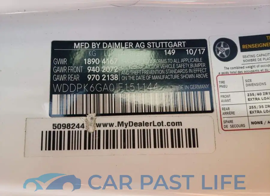 WDDPK6GA0JF151144# 12