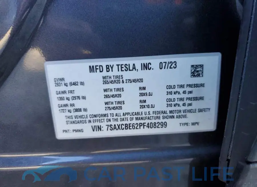 7SAXCBE62PF408299# 13