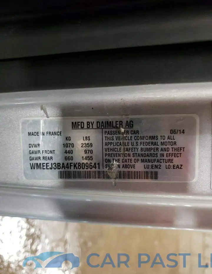 WMEEJ3BA4FK809641# 13
