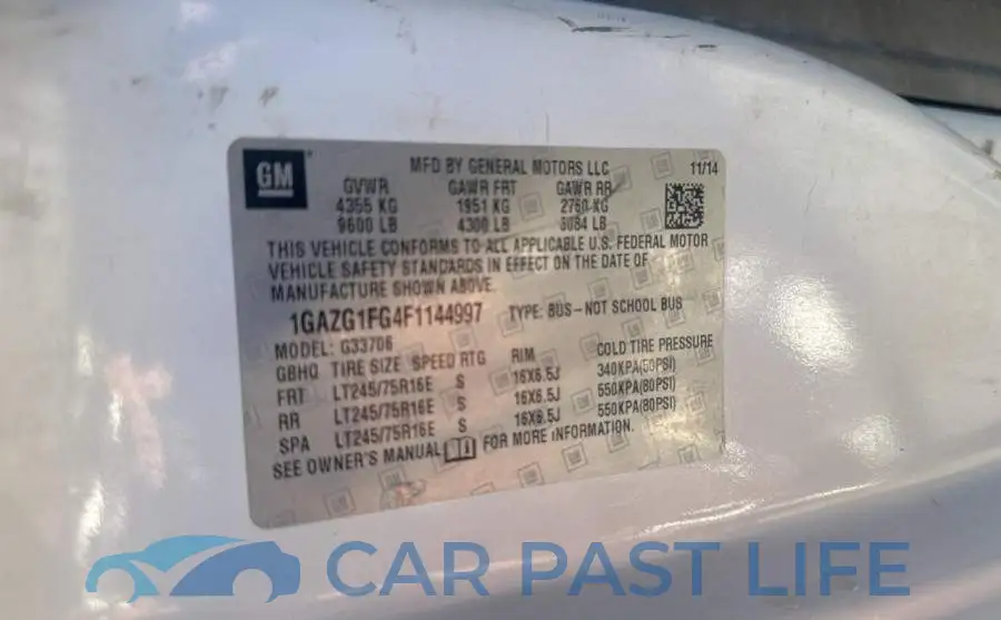 1GAZG1FG4F1144997# 10
