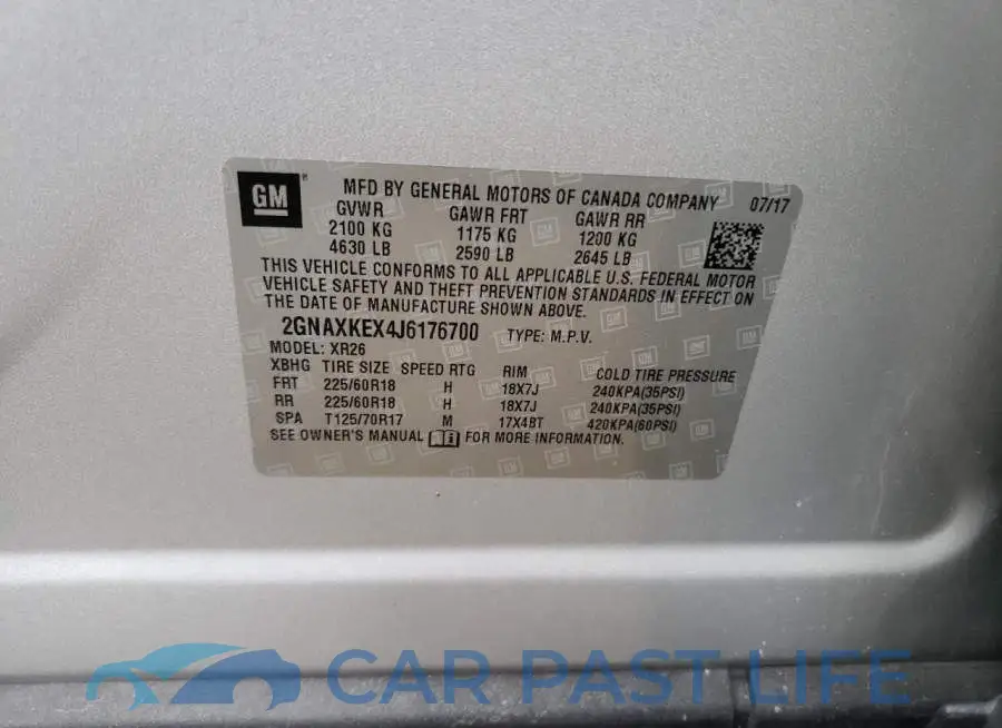2GNAXKEX4J6176700# 12