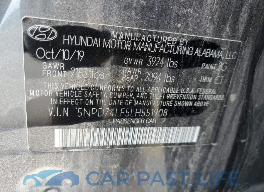 5NPD74LF5LH551908# 12