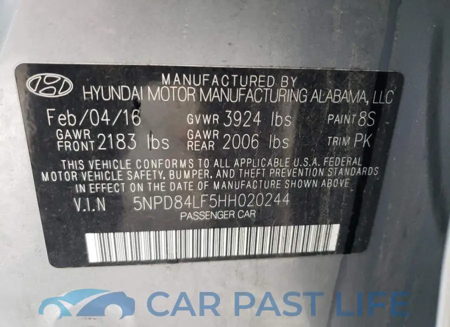 5NPD84LF5HH020244# 12