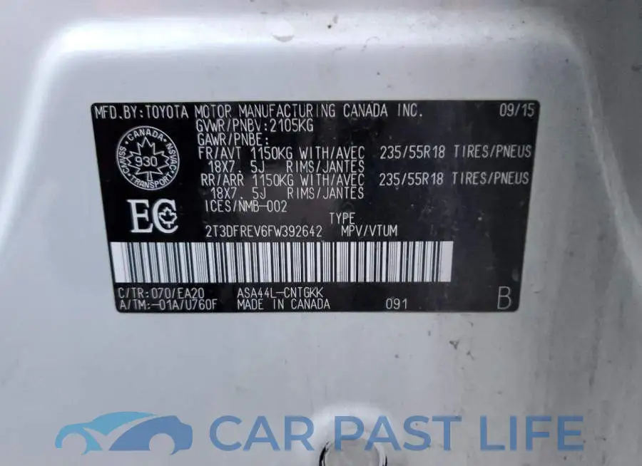 2T3DFREV6FW392642# 13