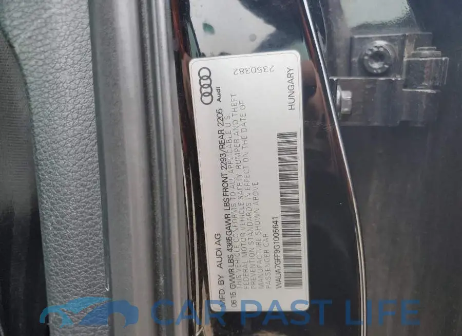 WAUA7GFF9G1005641# 12