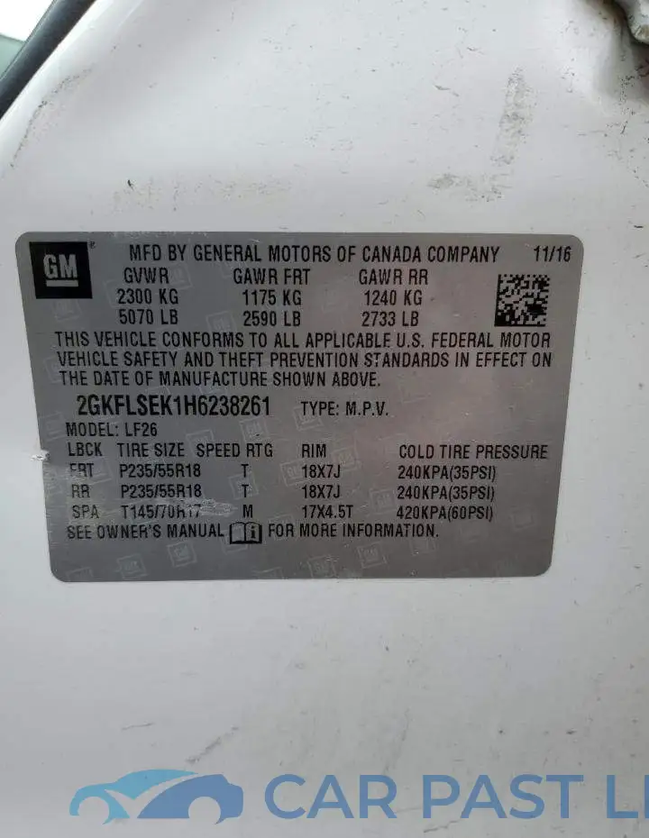 2GKFLSEK1H6238261# 12