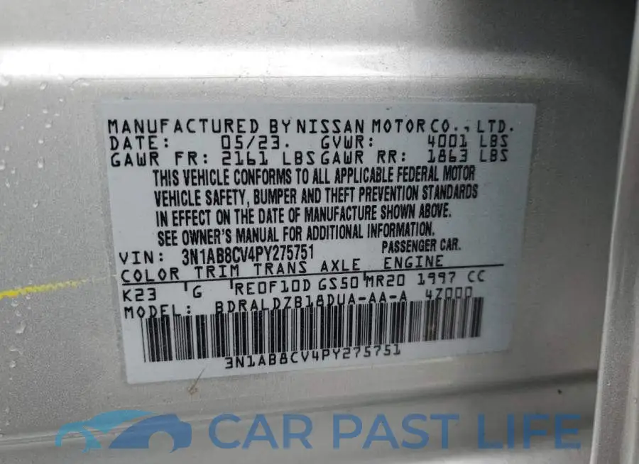 3N1AB8CV4PY275751# 12