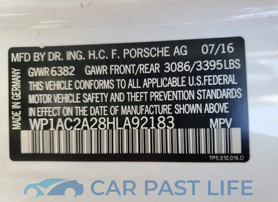 WP1AC2A28HLA92183# 13