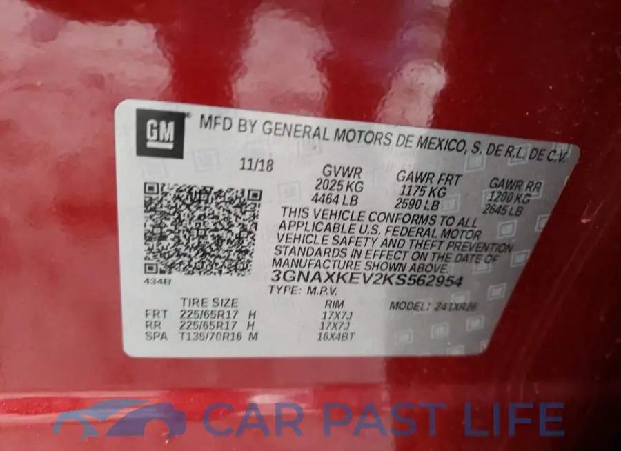 3GNAXKEV2KS562954# 13