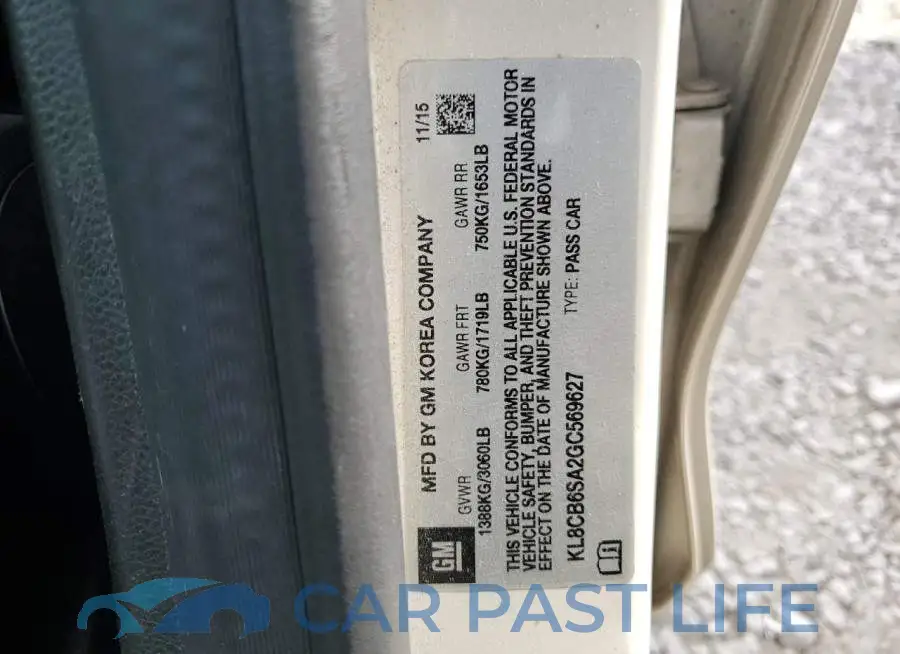 KL8CB6SA2GC569627# 12