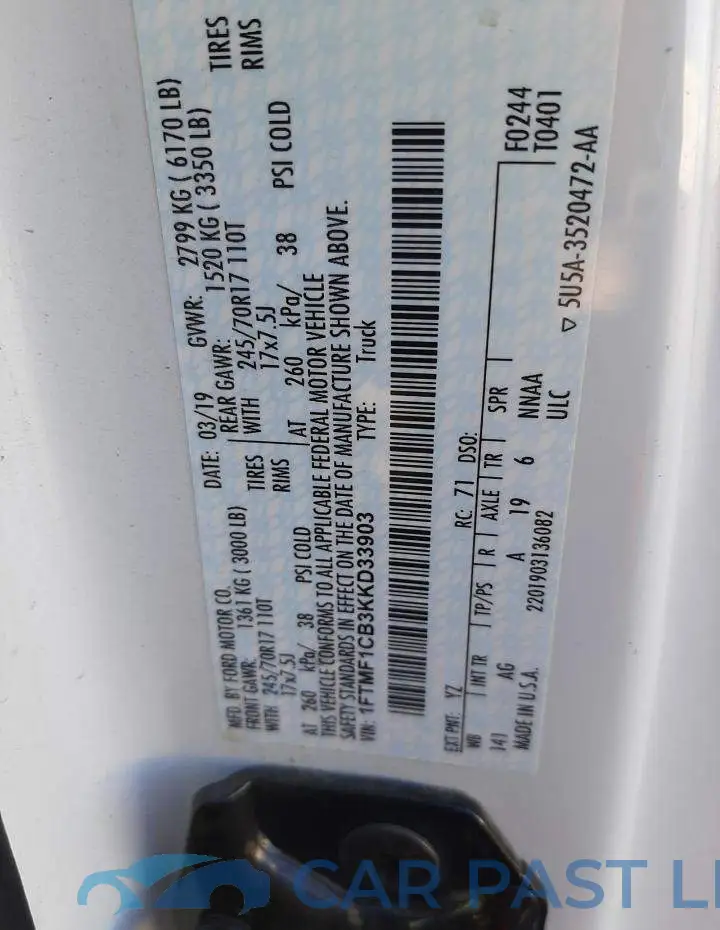 1FTMF1CB3KKD33903# 13
